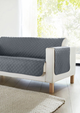 Prošívaný protiskluzový přehoz na křeslo a pohovku, z mikrovlákna