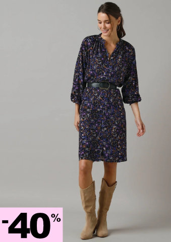 Košilové šaty s potiskem