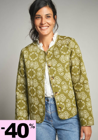 Prošívaná bunda s potiskem