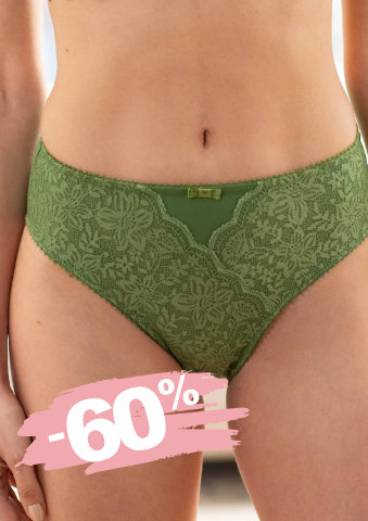 Sada 2 kalhotek midi s vysokým pasem, krajkou a tylem Guspini zn. Confidence Lingerie