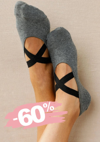 Sada 2 párů ponožkových ťapek s protiskluzovou spodní stranou