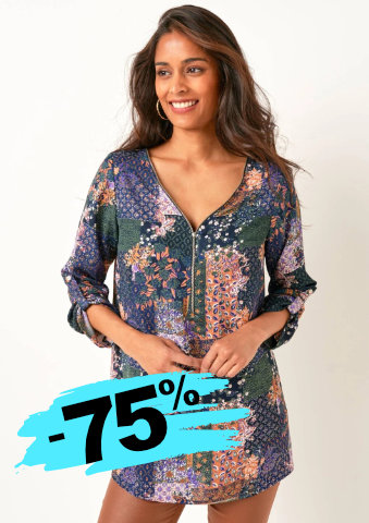 Tunika se zipem a potiskem