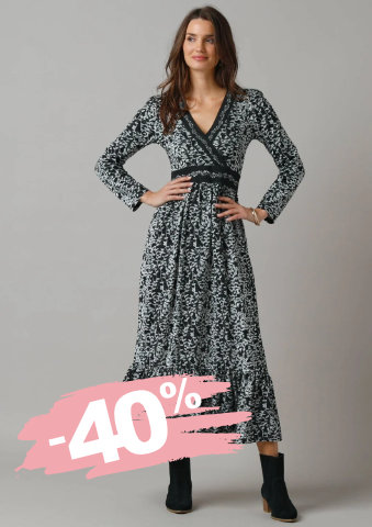 Dlouhé šaty s potiskem