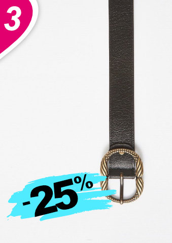 Kožený opasek se zlatou sponou