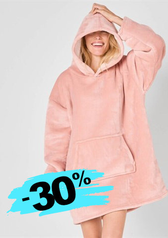 Hřejivá maxi mikina s kapucí a podšívkou sherpa