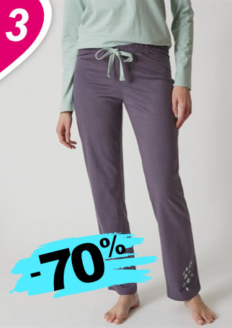 Pyžamové kalhoty se středovým potiskem Beautiful