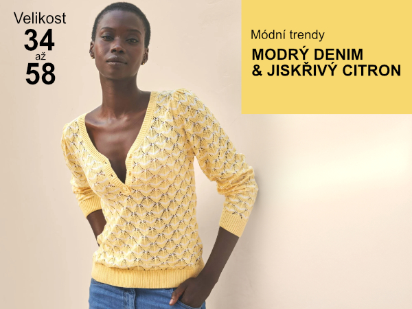 Modrý denim & žlutá