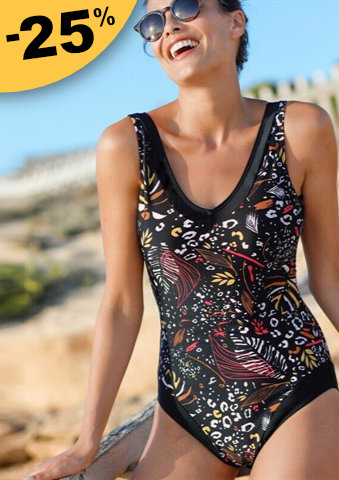 Jednodílné plavky Soroa s potiskem