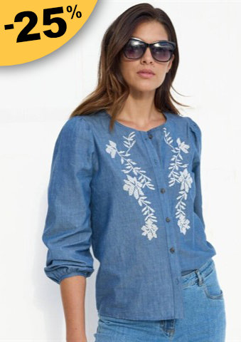 Šambré halenka s výšivkou