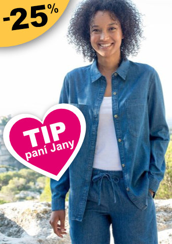 Dlouhá denimová košile s kapsami