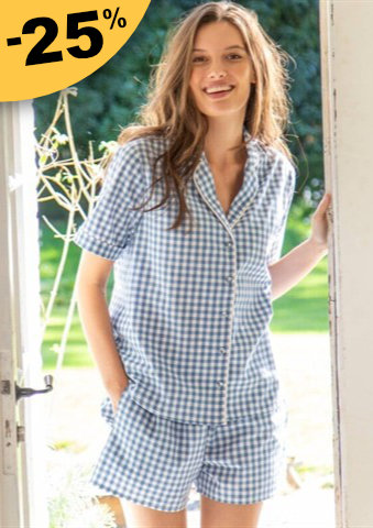 Pyžamo s kostkovaným vzorem