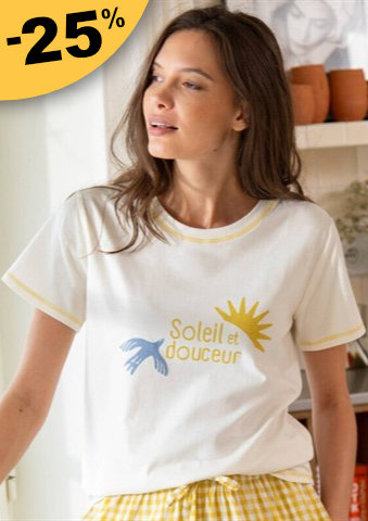 Pyžamové tričko s krátkými rukávy