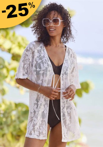 Krajkový plážový přehoz přes plavky