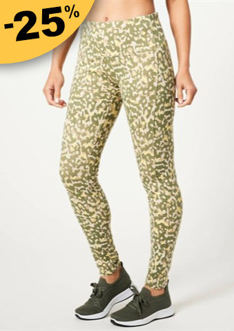 Legíny s kapsami a potiskem, recyklovaný polyester