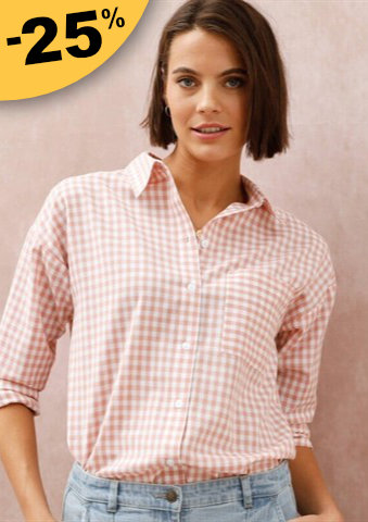 Dlouhá košile s vichy kostkou