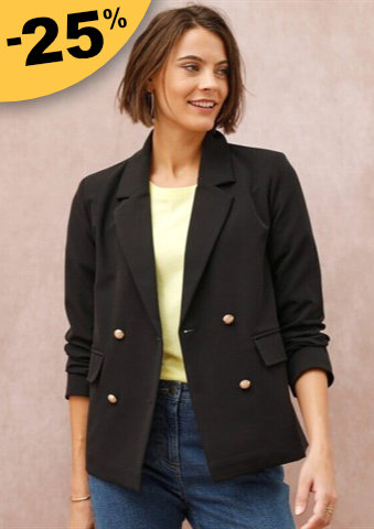 Blejzr s dvouřadým zapínáním na knoflíky