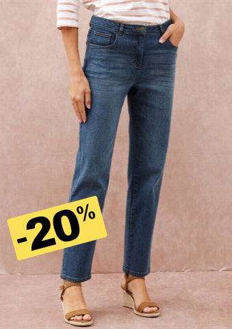 Rovné seprané džíny s 5 kapsami