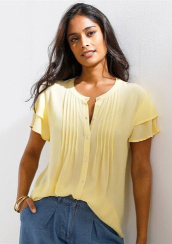 Halenka se sámky a krátkými rukávy