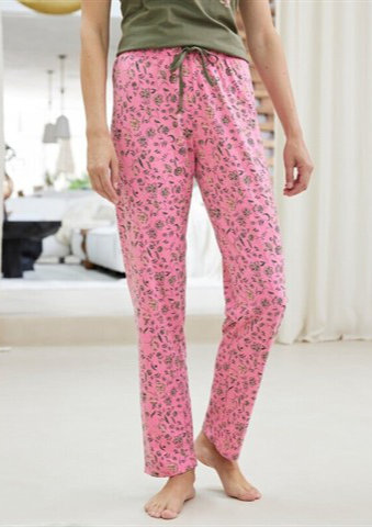 Pyžamové dlouhé kalhoty Bohème s potiskem květin