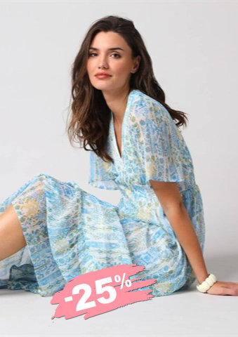 Dlouhé šaty s potiskem