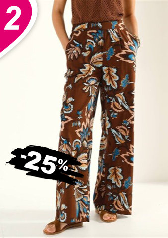 Široké vzdušné kalhoty s XXL potiskem