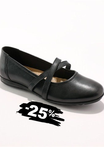 Kožené baleríny s pružnými pásky