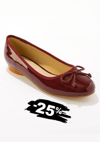 Lakované baleríny s mašličkou