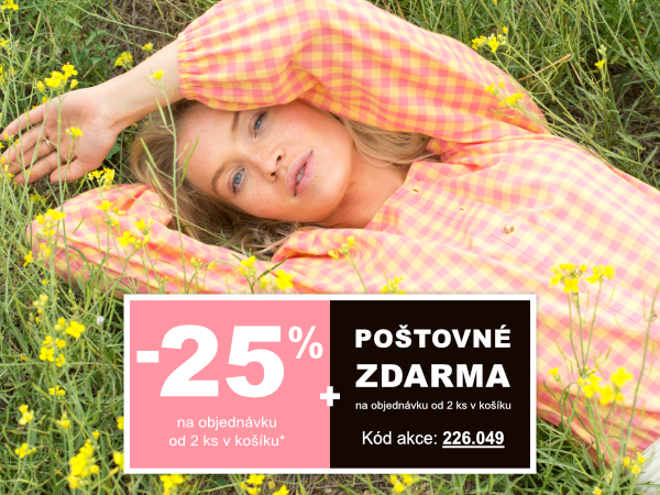 Sleva 25 % od 2 ks + poštovné zdarma