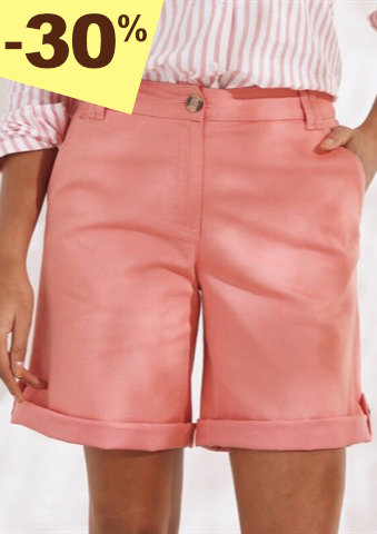 Strečové chino bermudy s nastavitelnou délkou