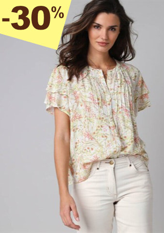 Košilová halenka s potiskem květin