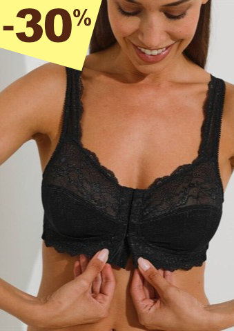 Podprsenka s krajkou a zapínáním vpředu Salford Confidence Lingerie®, bez kostic