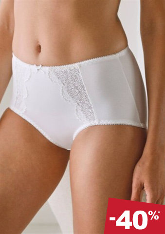 Zeštíhlující vysoké kalhotky Caprera zn. Confidence Lingerie® s vyšívaným tylem