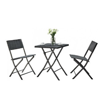 Zahradní ratanový set, přírodní/světle šedá, RANDI